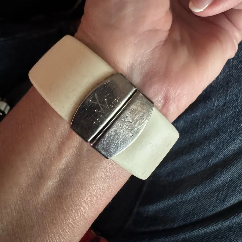 Toy White Rhinestone and Rubber Watch - Picture 4 of 4